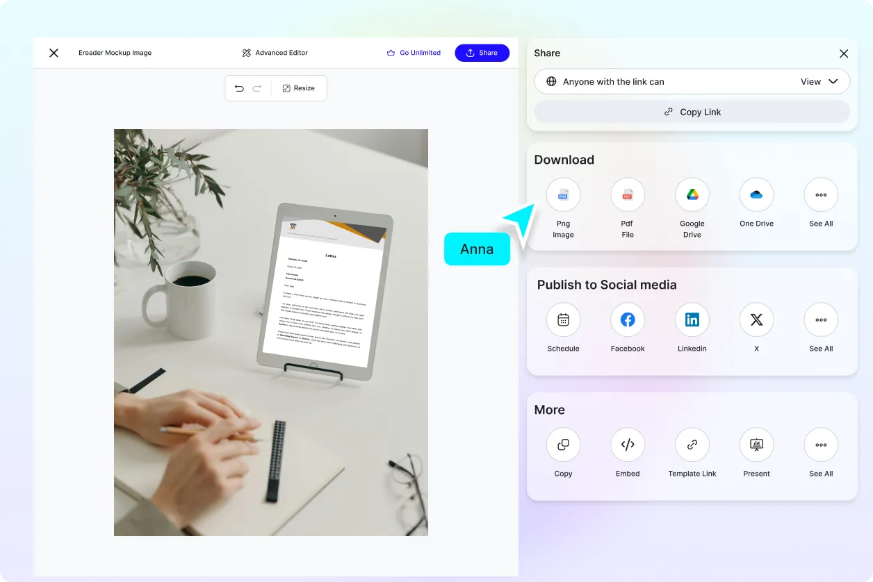 Free AI E-reader Mockup Image Generator, Free AI E-reader Mockup Maker Online 